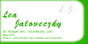 lea jaloveczky business card